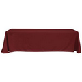 8' Blank Solid Color Recycled Poly Poplin Table Cover